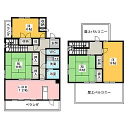 レジーナマルフク 4階4LDKの間取り