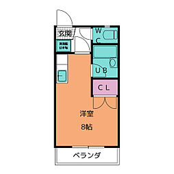 グリーンヒル梅森 ワンルームの間取図画像