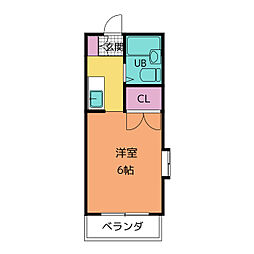 メゾン・ド・エクラ ワンルームの間取図画像