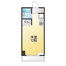 リバーサイドヒルズ ワンルームの間取図画像