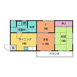 メゾンシエテ 3DKの間取図画像