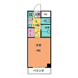 ラ・メゾン・メルヴェイユ 1Kの間取図画像