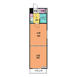 ガーデンコート平針 2Kの間取図画像