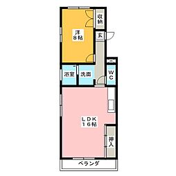 ファミールＴ・Ｊ 1階1LDKの間取り