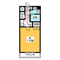 マ・メゾン池場 3階1Kの間取り