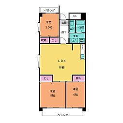 ザコンフォート 3LDKの間取図画像