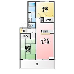 ロイヤル中平 2LDKの間取図画像