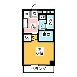JMイケバ 1Kの間取図画像