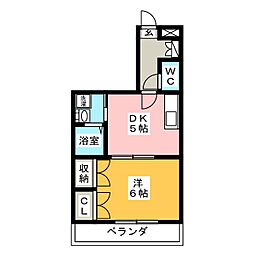 フィレンツェ2 1DKの間取図画像