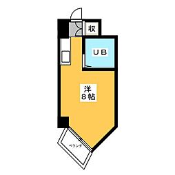 柊五番館 ワンルームの間取図画像