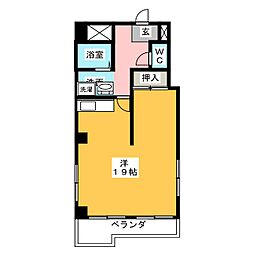 東洋ビル ワンルームの間取図画像