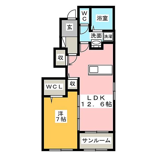 ラフィーネＡ ｜愛知県一宮市西五城字上切(賃貸アパート1LDK・1階・50.08㎡)の写真 その2