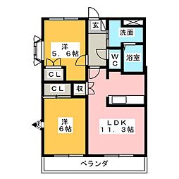 間取図画像 2LDK