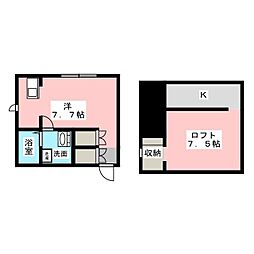 PrimaG壱番館 ワンルームの間取図画像