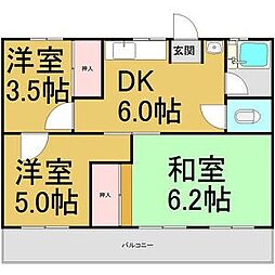 コーポ伊谷 3DKの間取図画像