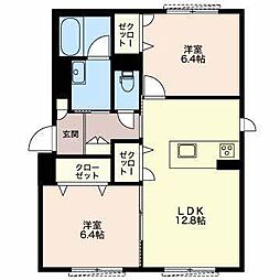 M's平和 2LDKの間取図画像