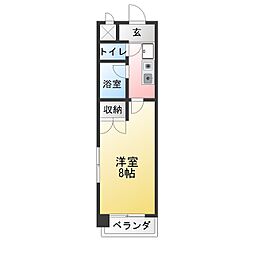 サンヴィエール神山 1Kの間取図画像