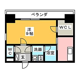 ルミナスパレス一宮駅西 1Kの間取図画像