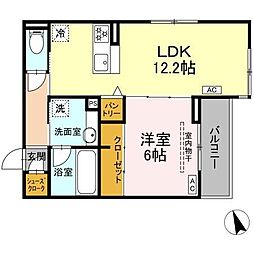 セイグレイス 1LDKの間取図画像