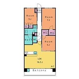 メイツ明大寺三島ヒルズ 3LDKの間取図画像