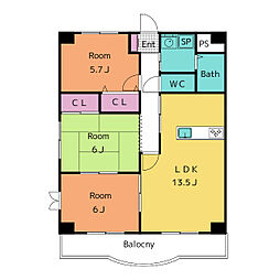 FASTNET 3LDKの間取図画像