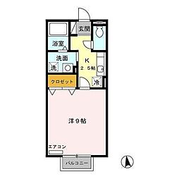 グランシャリオ 1Kの間取図画像