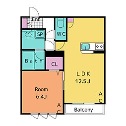 レフィシア 1LDKの間取図画像