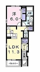 イーストN 1LDKの間取図画像