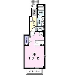 ポエム宇頭 ワンルームの間取図画像