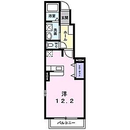 カーサ古澤A ワンルームの間取図画像