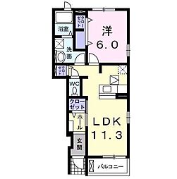 ファインA 1LDKの間取図画像