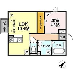 間取図画像 1LDK
