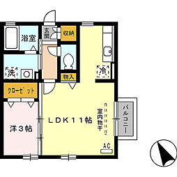 ROYALMAISON 1LDKの間取図画像