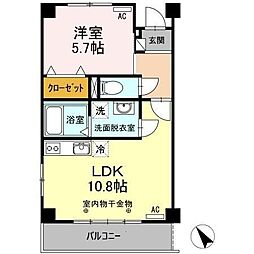 ライフパークユニゾン 1LDKの間取図画像