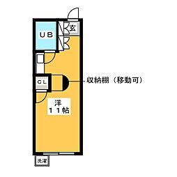 フォーラム向山 ワンルームの間取図画像