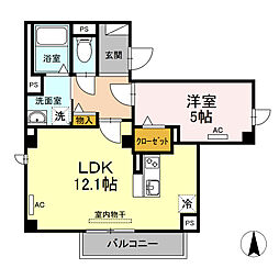 skye 1LDKの間取図画像