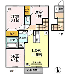 さくら弐 3LDKの間取図画像