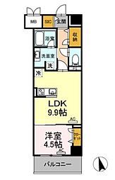 ベルオレイル 1LDKの間取図画像