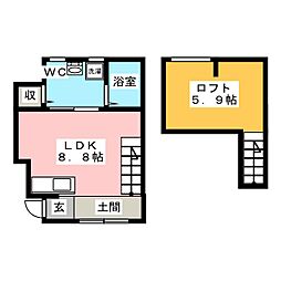 ESPRESSO一宮 ワンルームの間取図画像