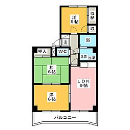 アレフ2 3LDKの間取図画像
