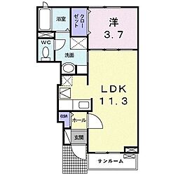 コンパーニョ 1LDKの間取図画像