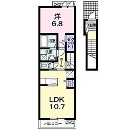 アクア下田 1LDKの間取図画像
