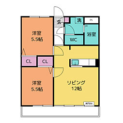 間取図画像 2LDK