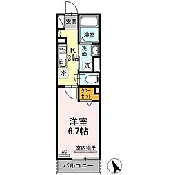 ＥＴＥＲＮＡ　（エテルナ） 2階1Kの間取り