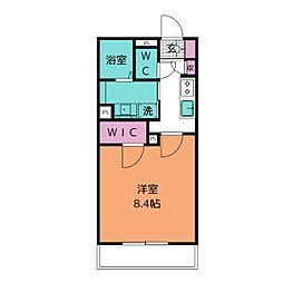 サニーランドII 1階1Kの間取り