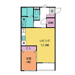 仮称）上地4丁目共同住宅 3階1LDKの間取り