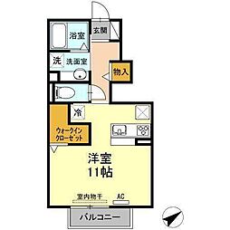 ウッドイン ワンルームの間取図画像
