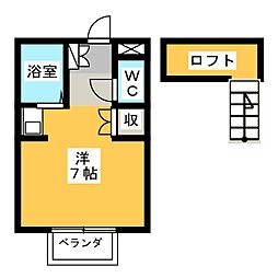 アーバンライフSK ワンルームの間取図画像