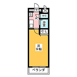 A・City岡崎井内町 1Kの間取図画像