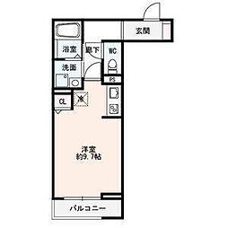 エイペックス ワンルームの間取図画像